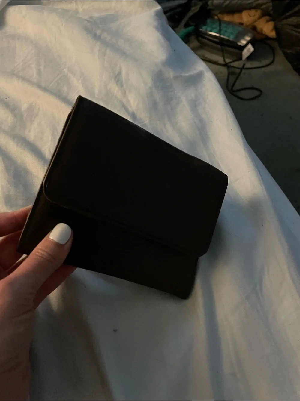 Vintage 90s unused Brown Compact Coin Purse and wallet